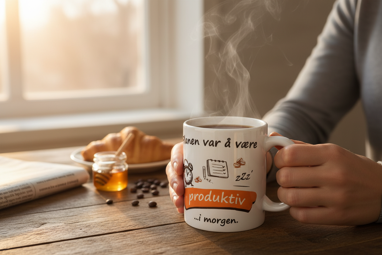 Personlig krus med navn, tekst eller bilde – produsert i Norge